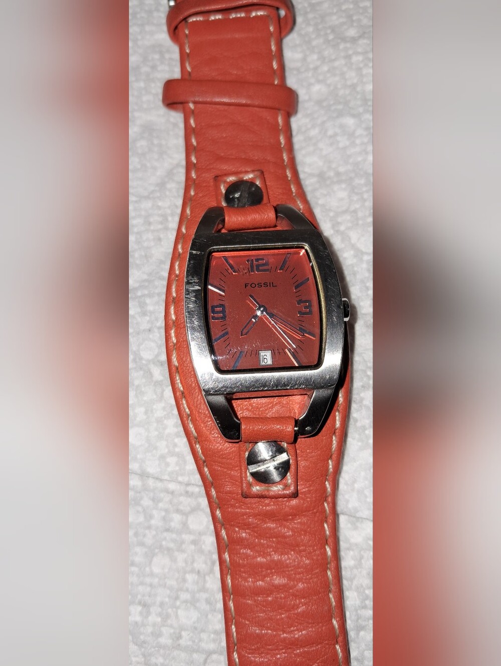 FOSSIL ORANGE FACE & BAND WATCH